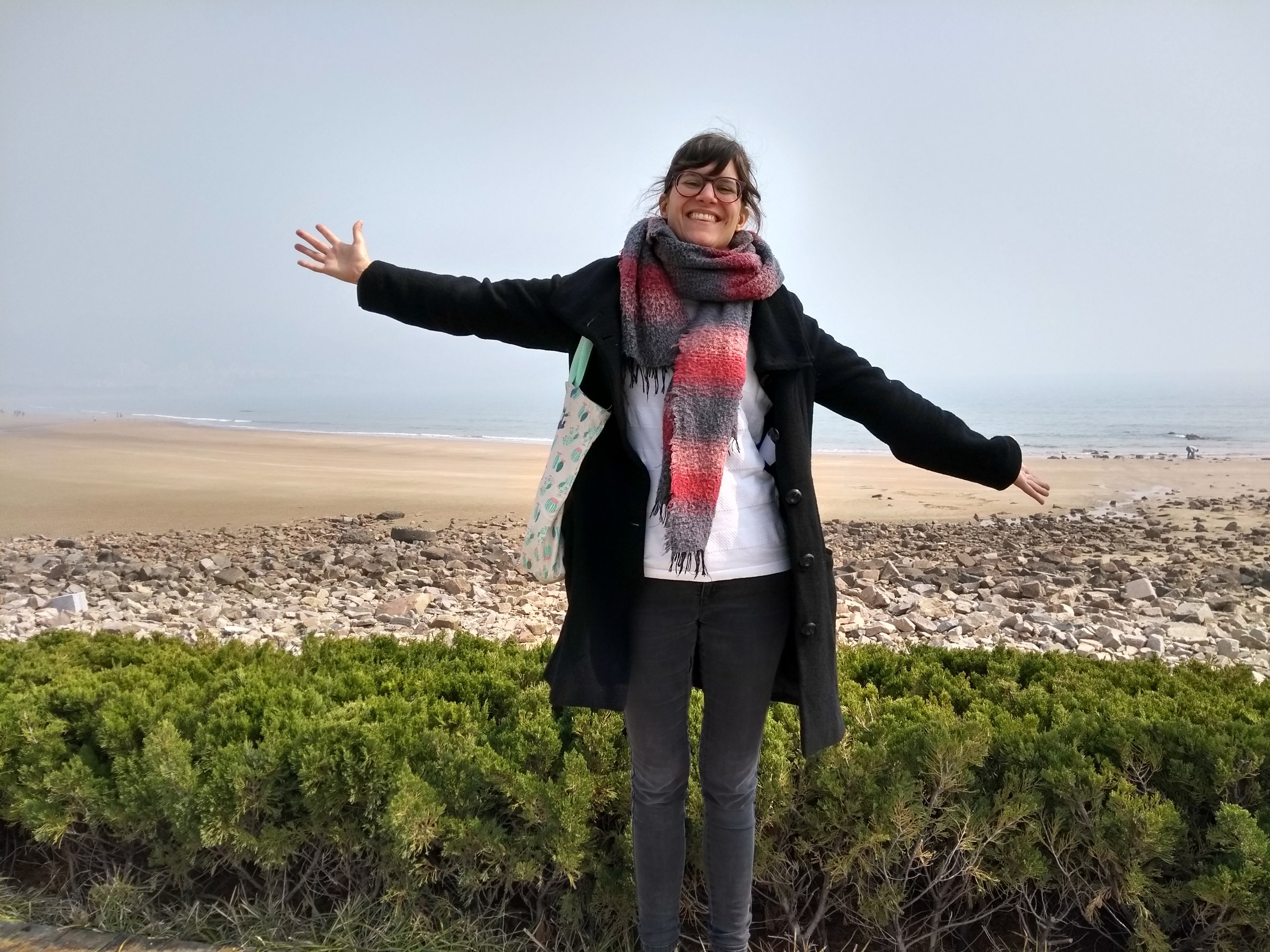 Erster Strandspaziergang in der neuen Heimat